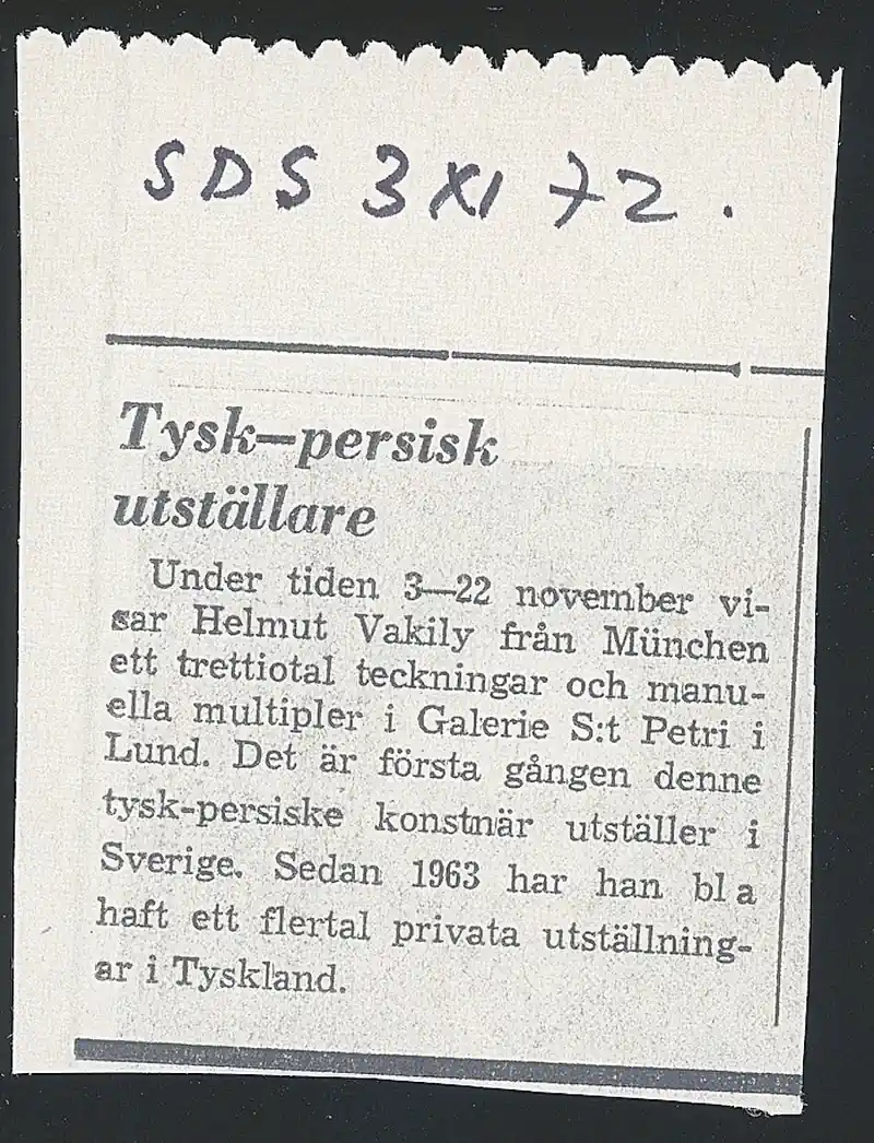 03-22.11.1972 HELMUT VAKILY — Sheet 1