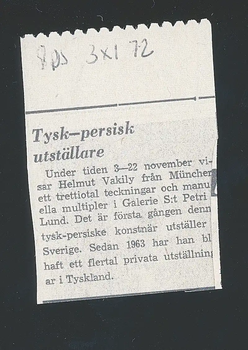 03-22.11.1972 HELMUT VAKILY — Sheet 1