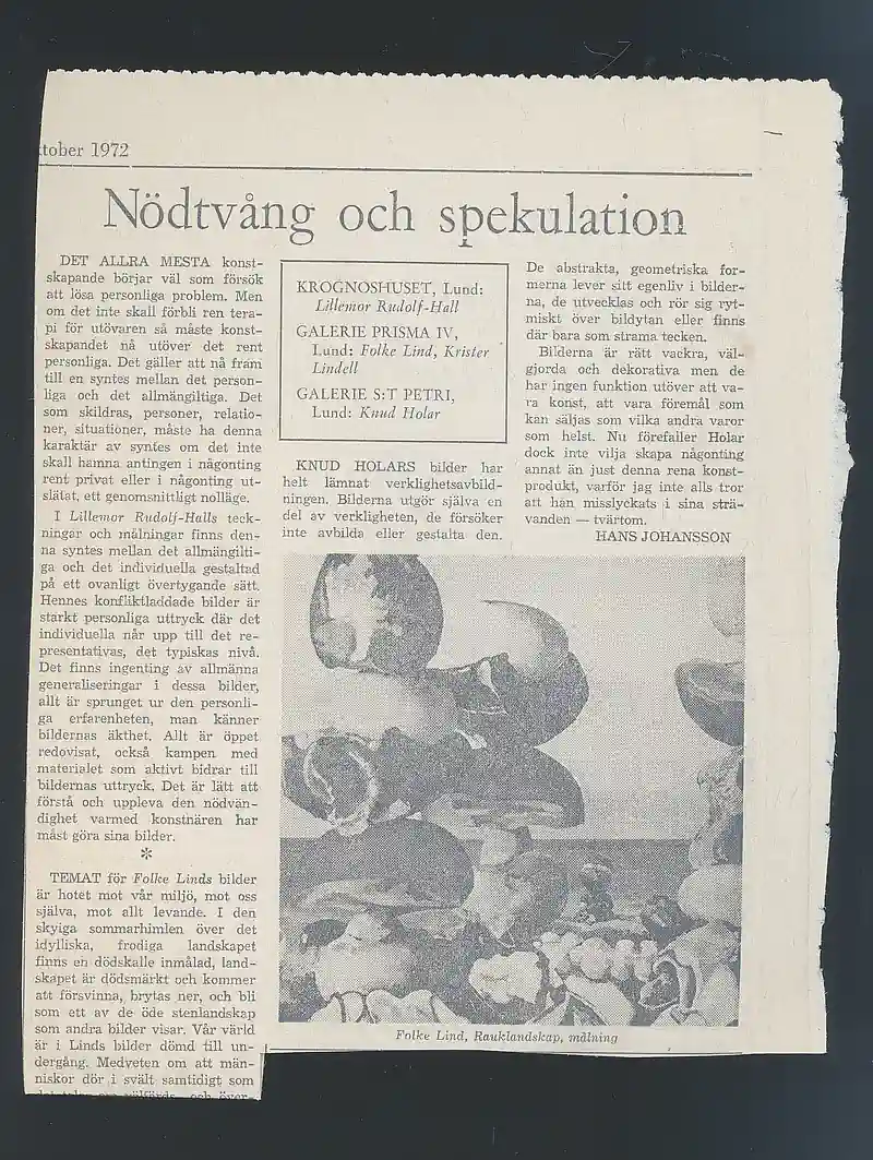 22.09 - 11.10.1972 KNUD HOLAR — Sheet 1