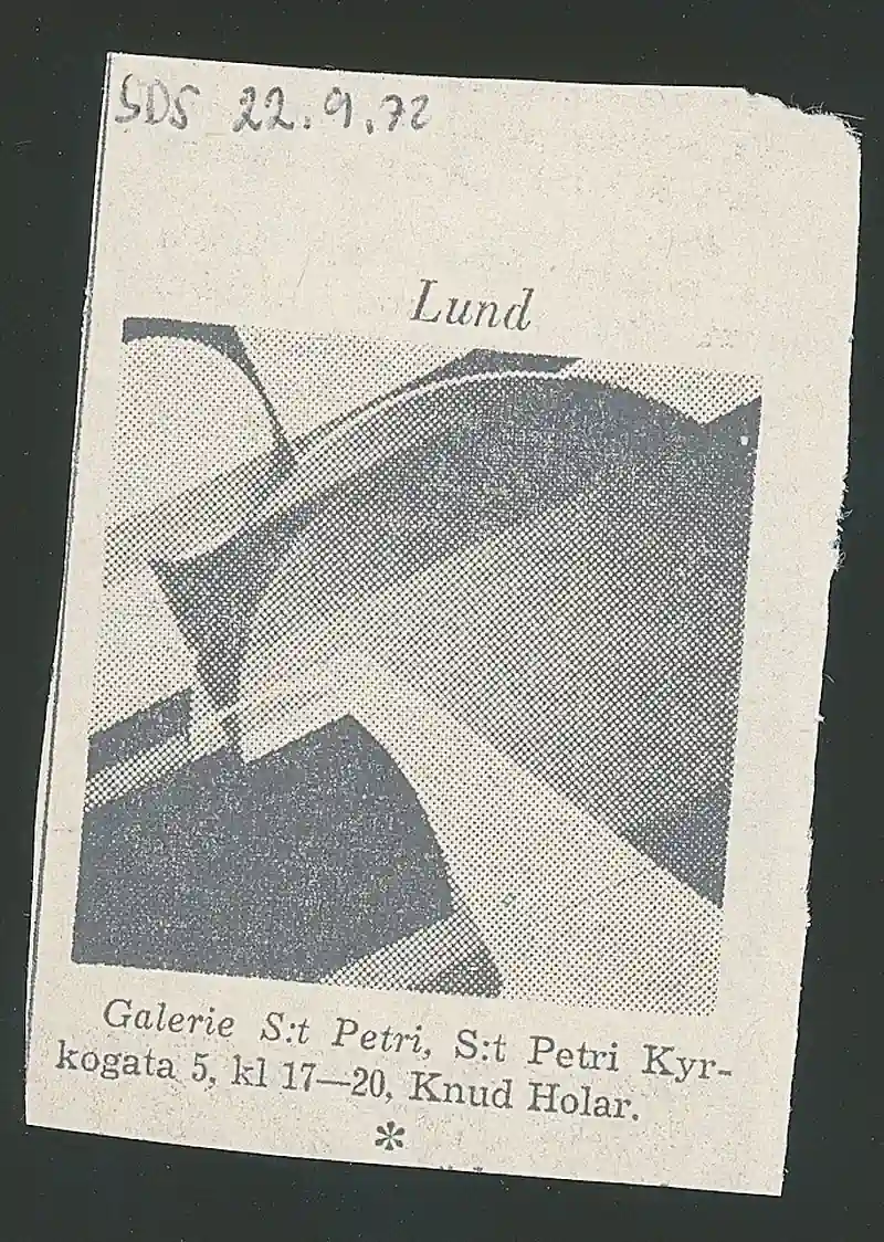 22.09 - 11.10.1972 KNUD HOLAR — Sheet 1