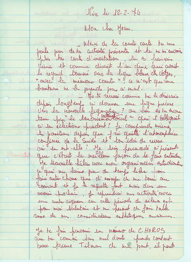 31.03-19.04.1972 RAYMOND MAHOUT — Sheet 1