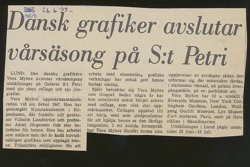 23.06- 12.07.1972 VERA MYHRE — Sheet 1