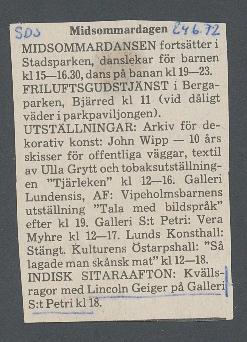 23.06- 12.07.1972 VERA MYHRE — Sheet 1