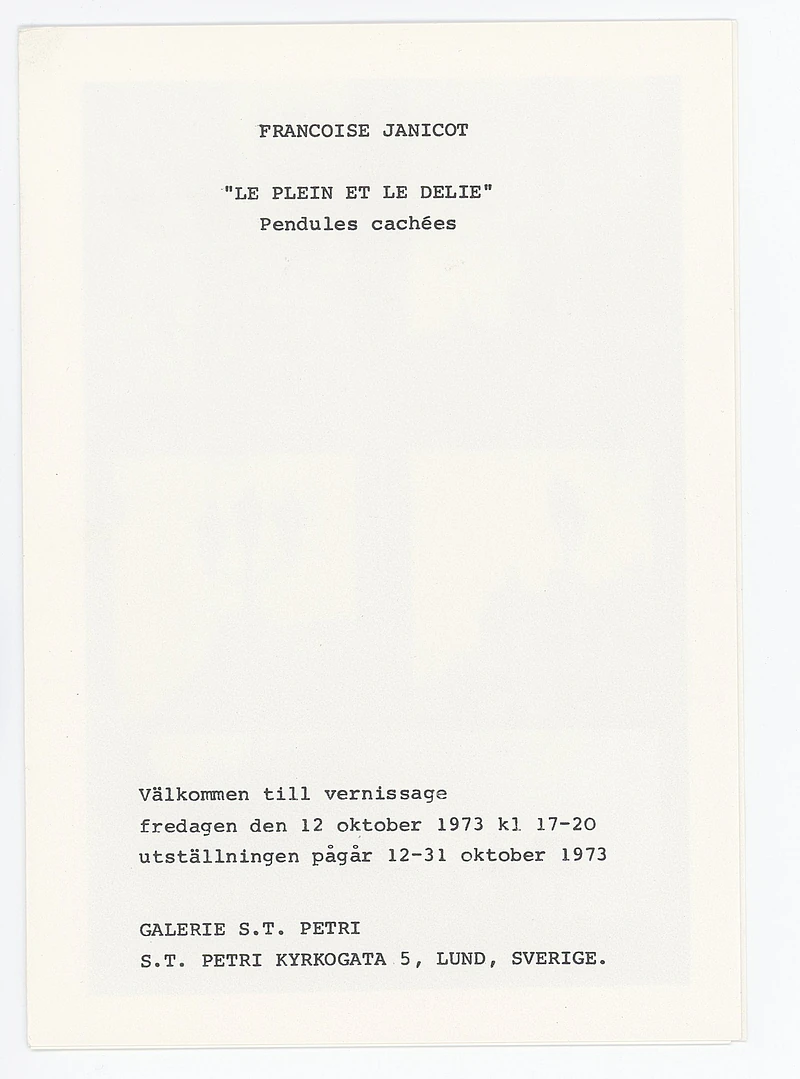 12-31.10.1973 FRANCOISE JANICOT — Sheet 1