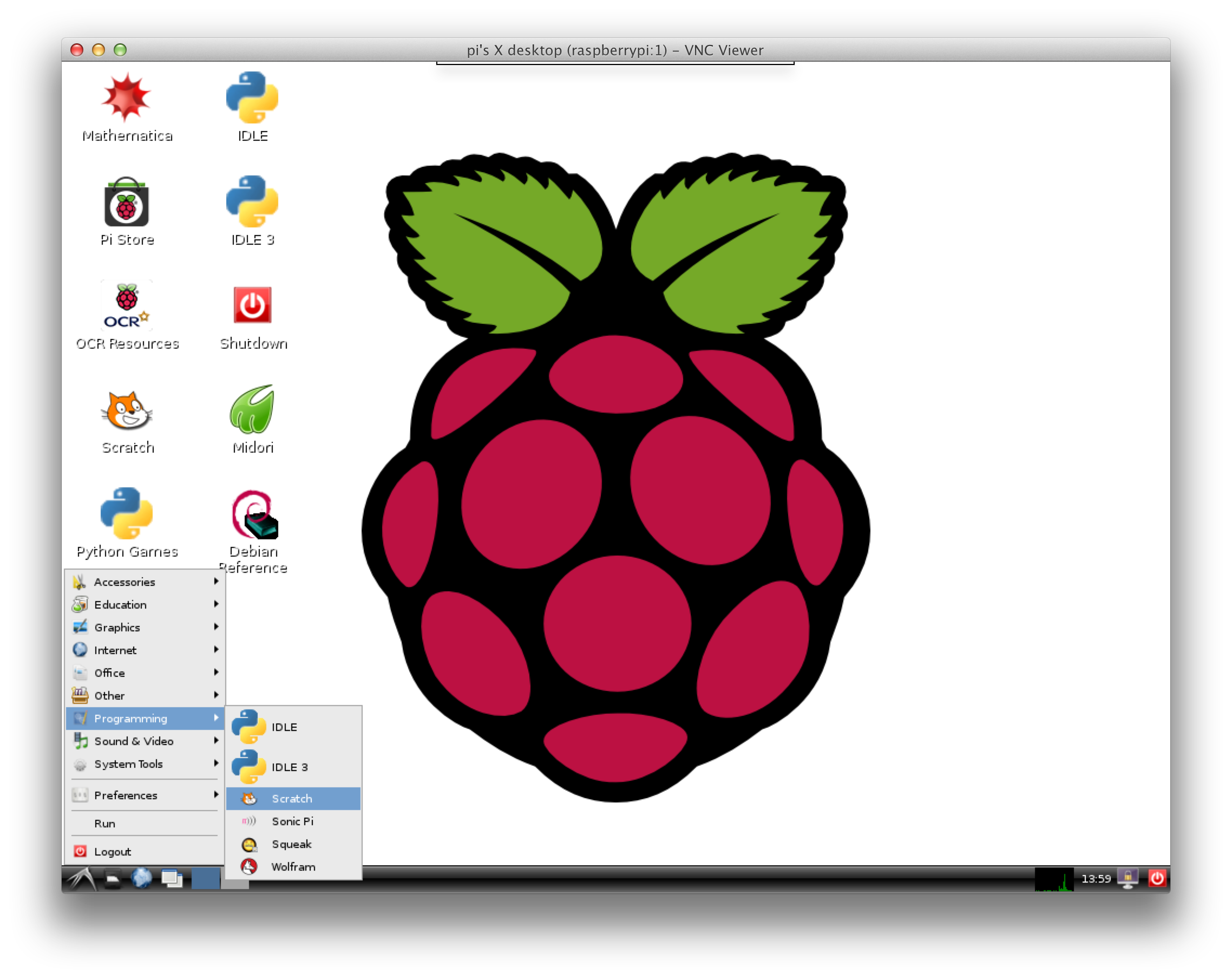 Raspberry Pi desktop