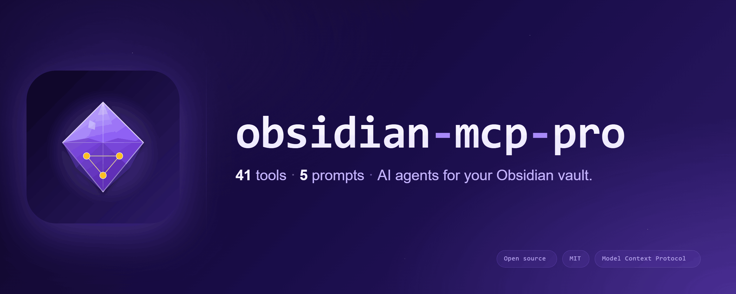 obsidian-mcp-pro: AI agents for your Obsidian vault