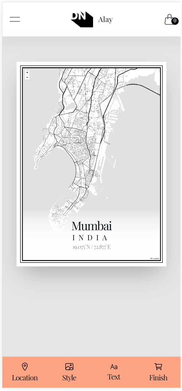 Alay — custom street maps of Indian cities