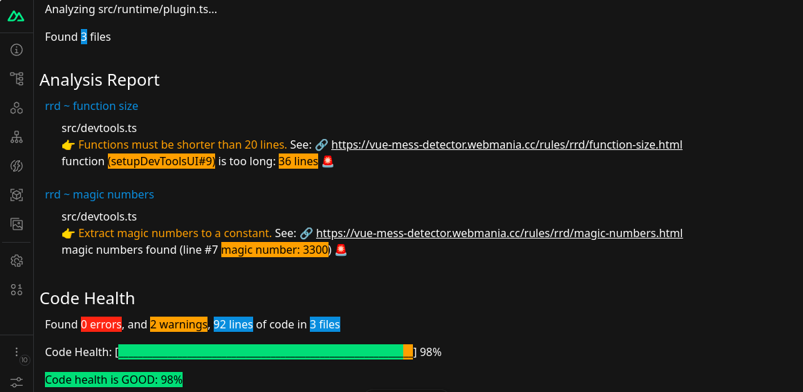 Vue Mess Detector Nuxt Devtools