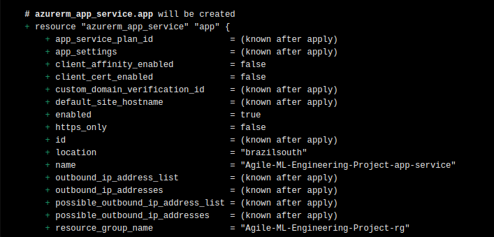 terraform plan