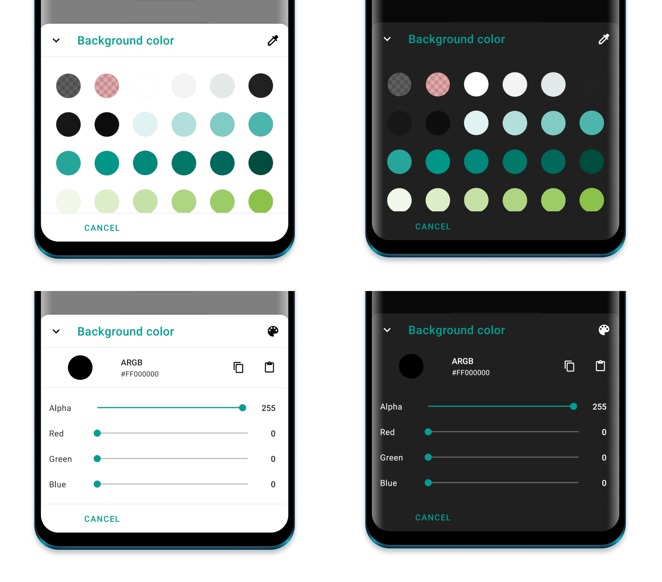 Bottom-Sheets ColorSheet