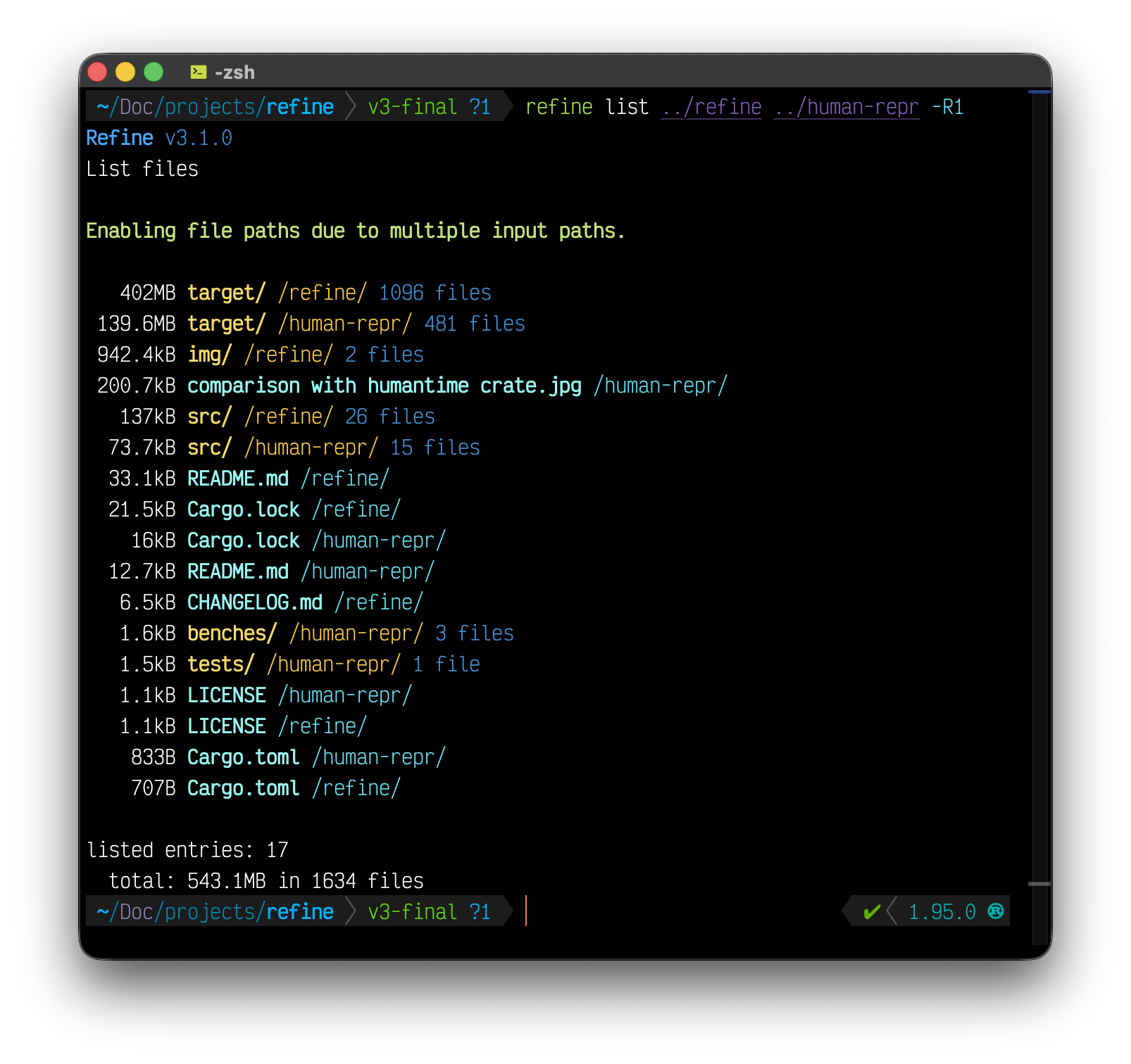 refine 3.1 list