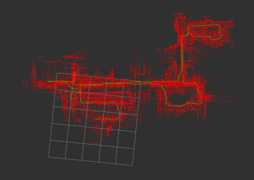 LiDAR localization path over pointcloud map