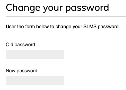 Change password