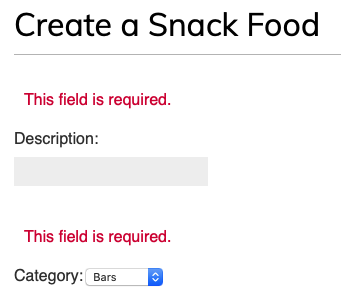 Create Snack Food