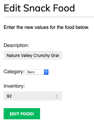 Edit Snack Food