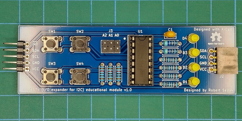 PCF8574 educational module, from the project README