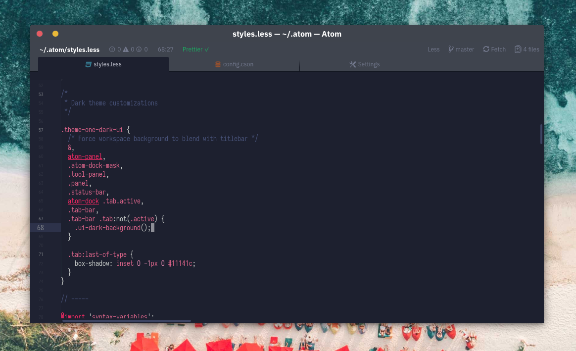 Atom Ui Tweaks