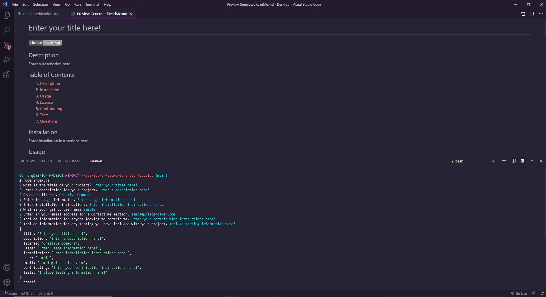 GitHub - rstadev/9-ReadMe-Generator