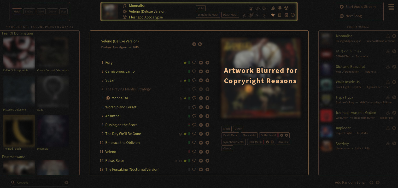 MusicDB WebUI Screenshot