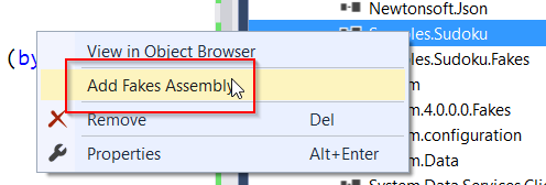 Add Fakes Assembly