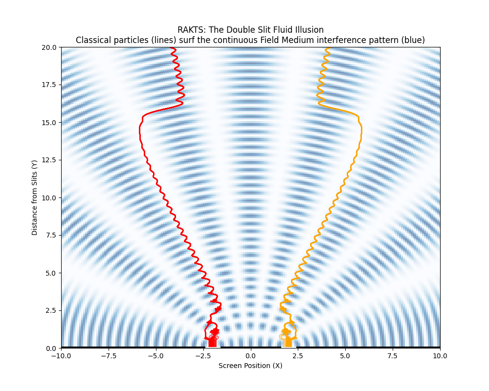 Double Slit Pilot Wave Simulation