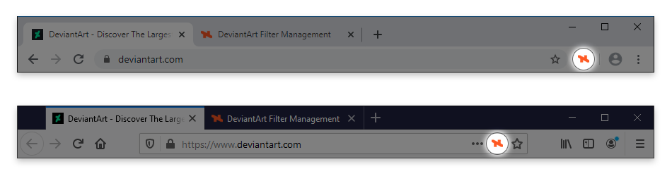 DeviantArt Filter Page Action Demo