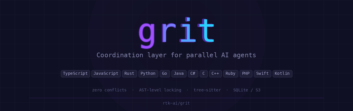 grit — Coordination layer for parallel AI agents