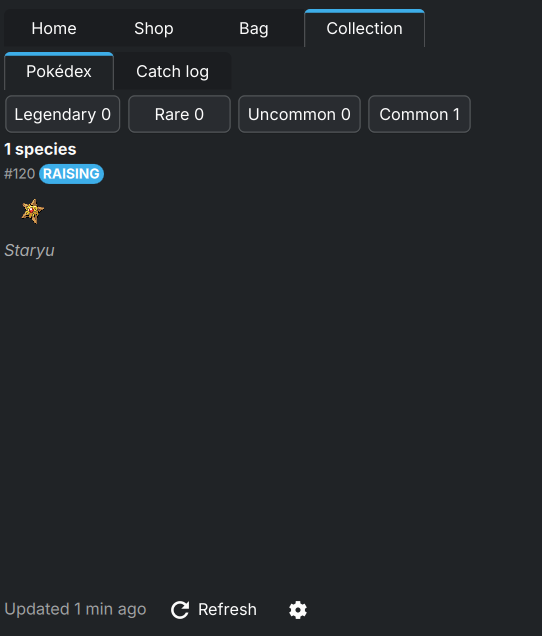 Collection tab