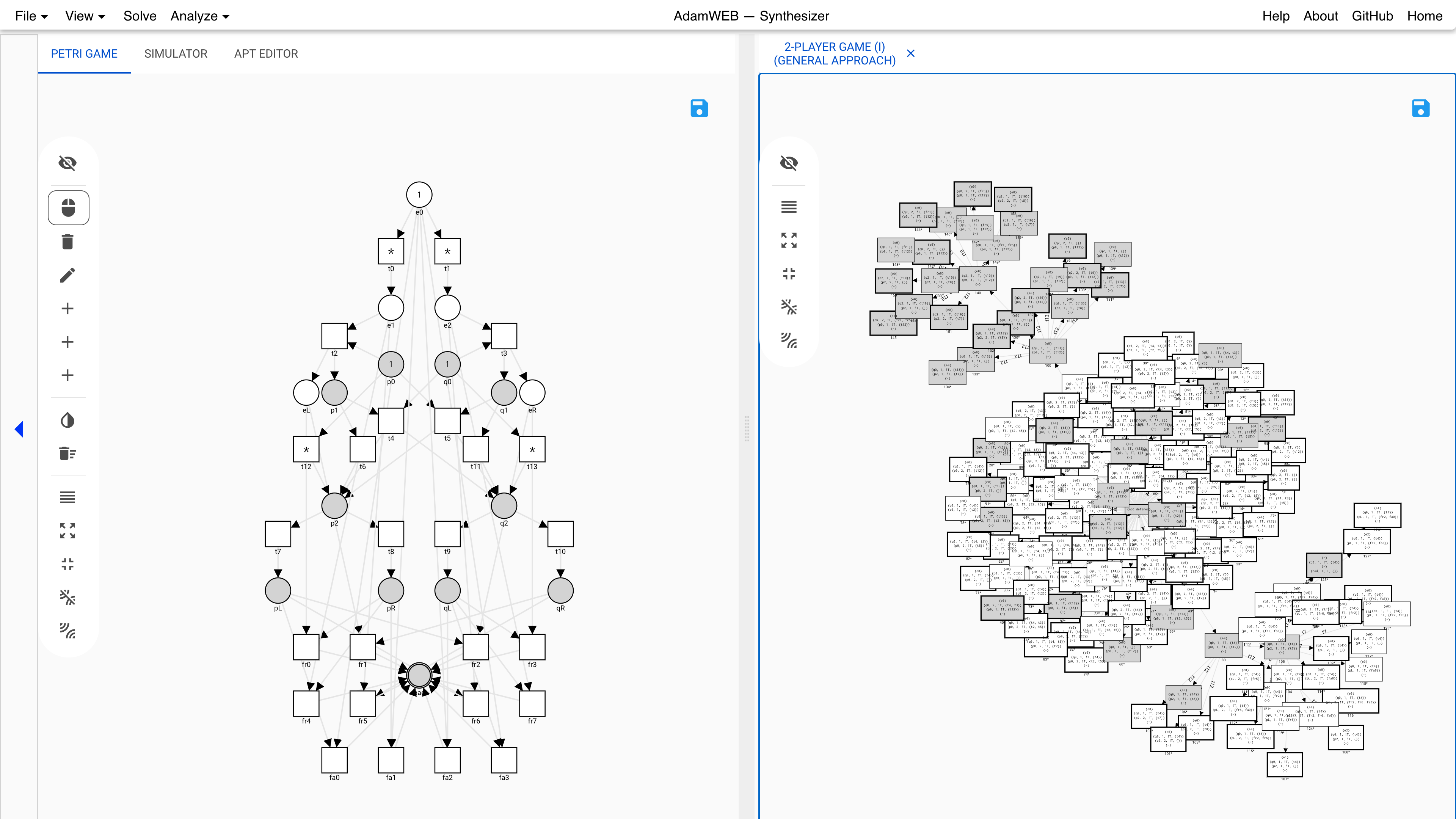 Example screenshot for the synthesis