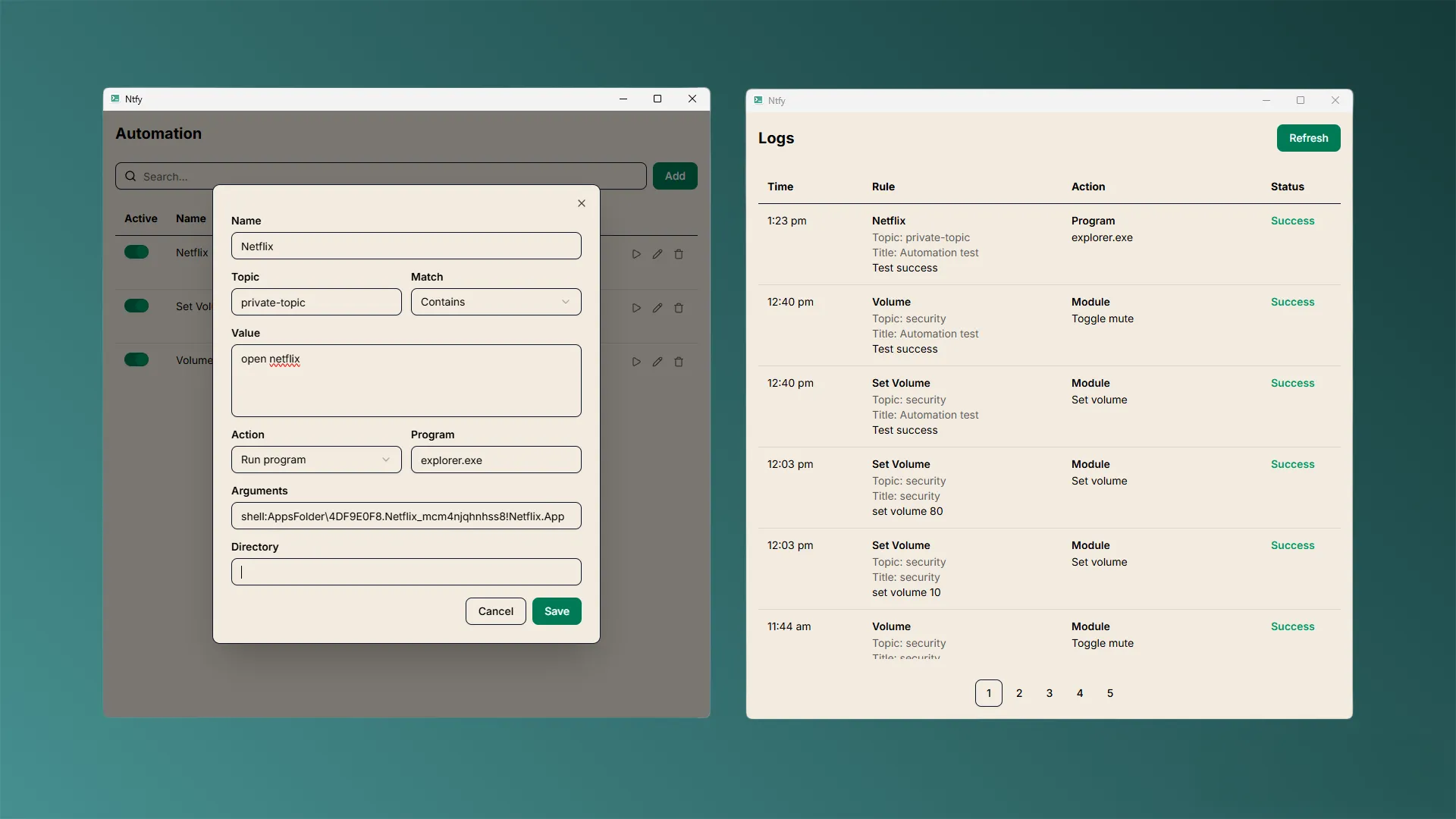 Ntfy Automation