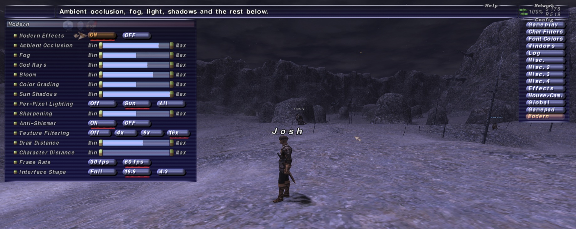 Config > Modern graphics options