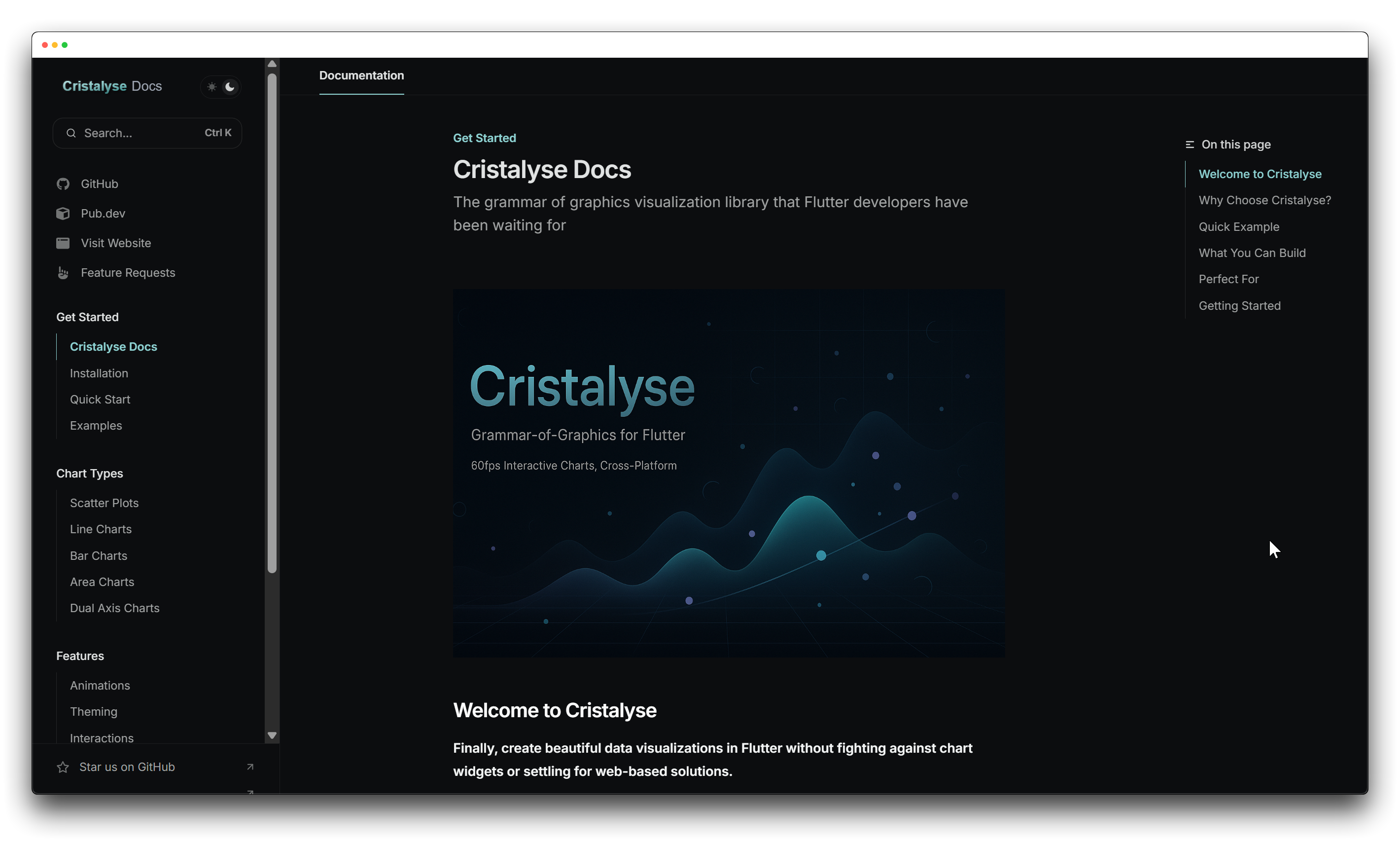 Cristalyse Documentation Screenshot