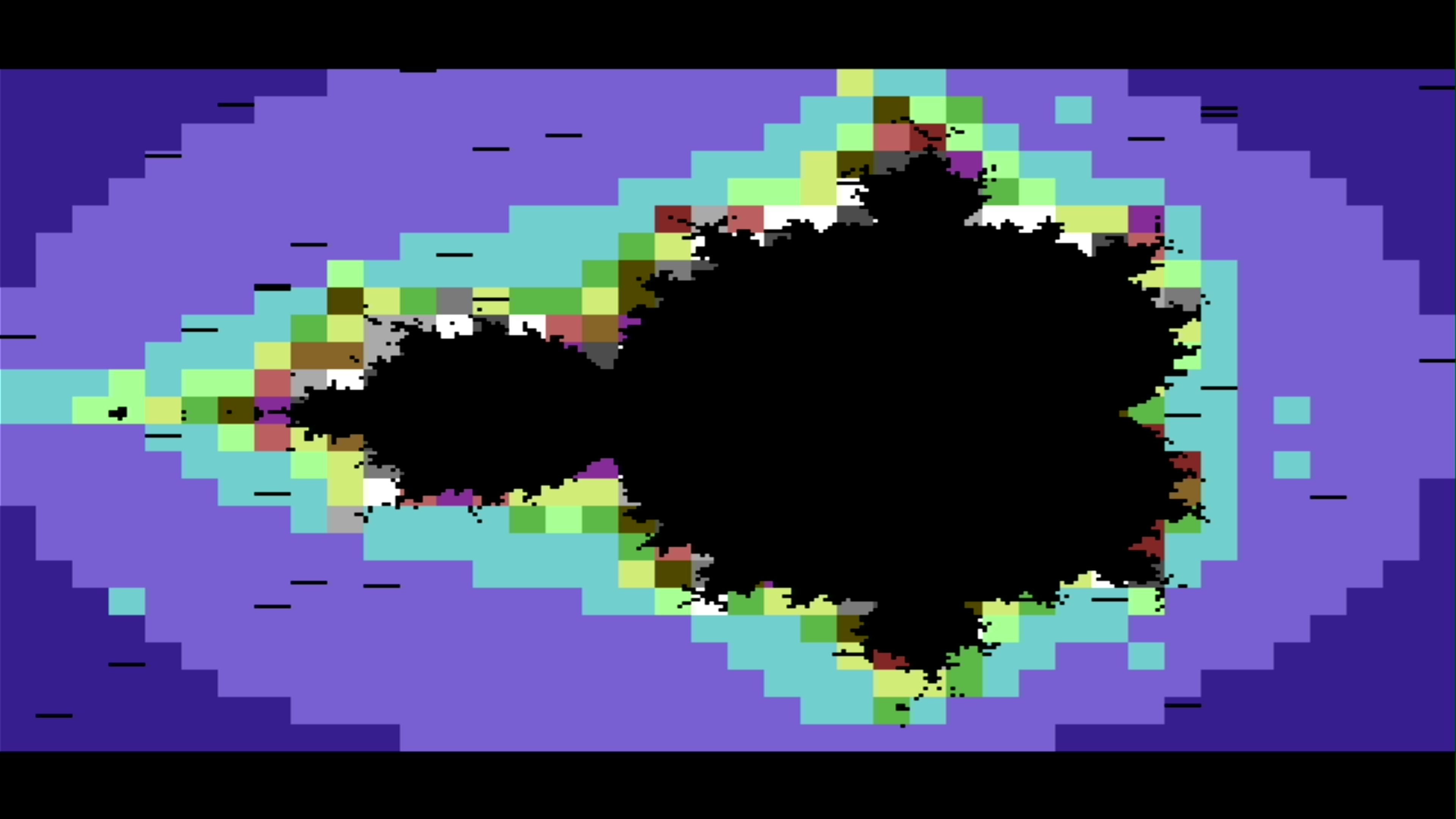 Mandelbrot color bitmap mode on FPGA HDMI