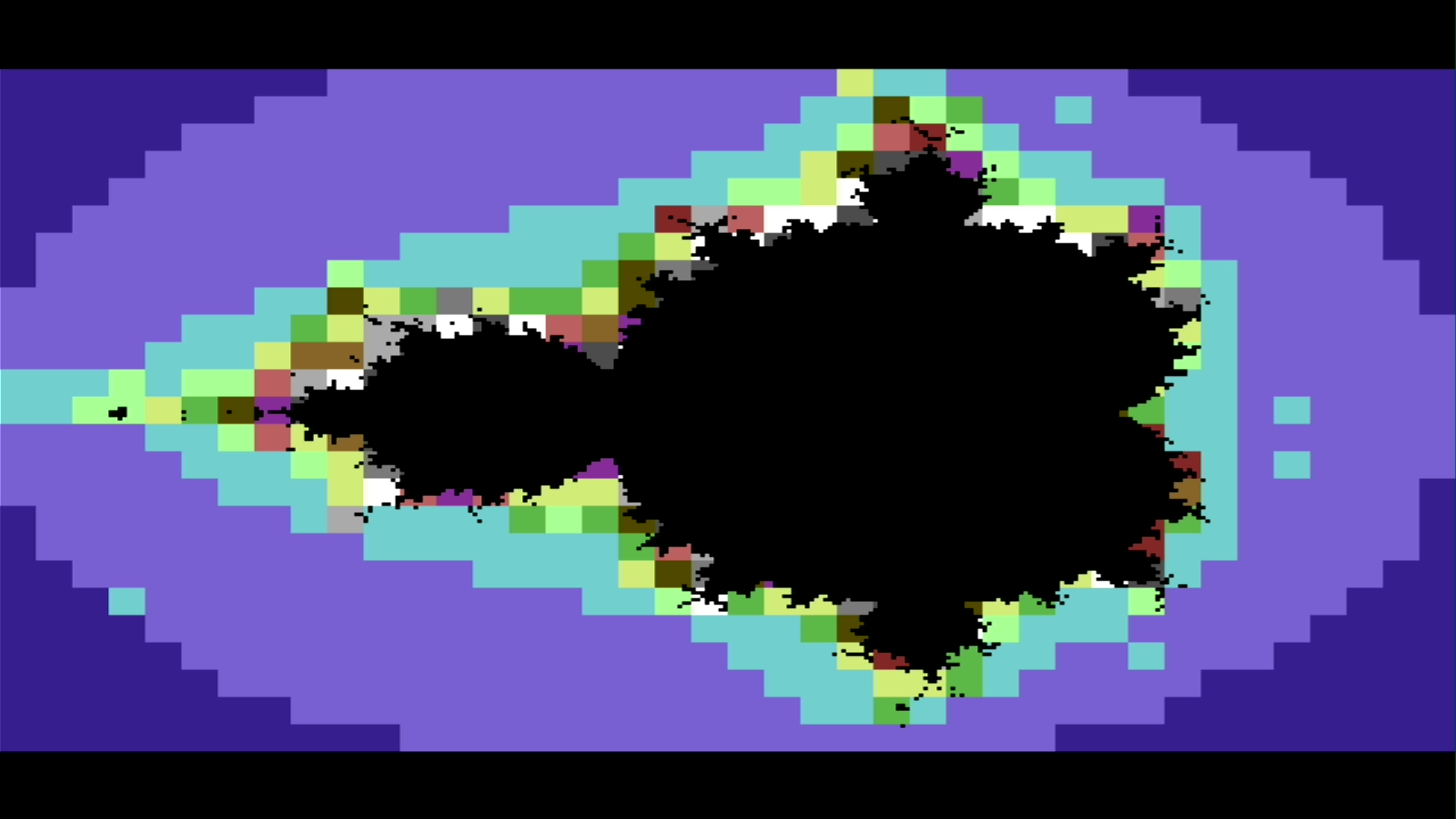 Mandelbrot color bitmap mode on FPGA HDMI