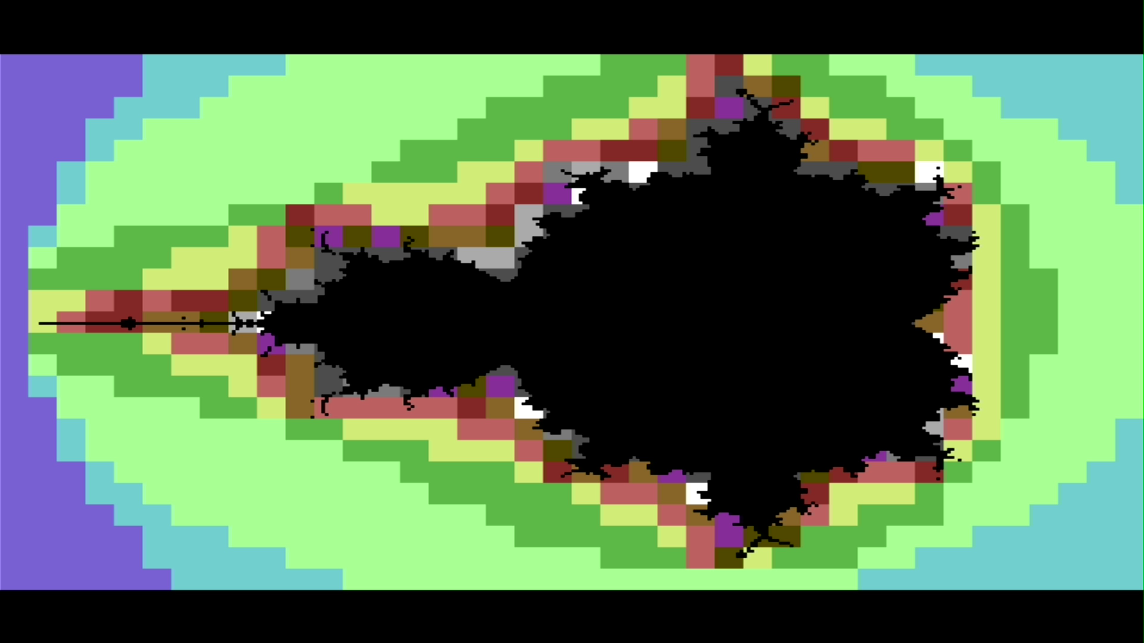 Mandelbrot color bitmap mode on FPGA HDMI