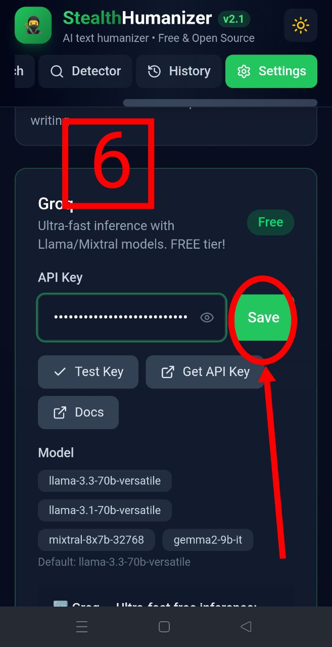 Groq Free Step 6