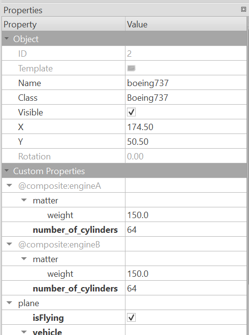 Composite Properties of Boeing737