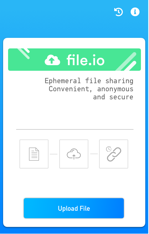File.io App Screenshot One