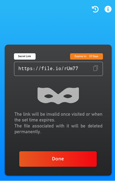 File.io App Screenshot Two