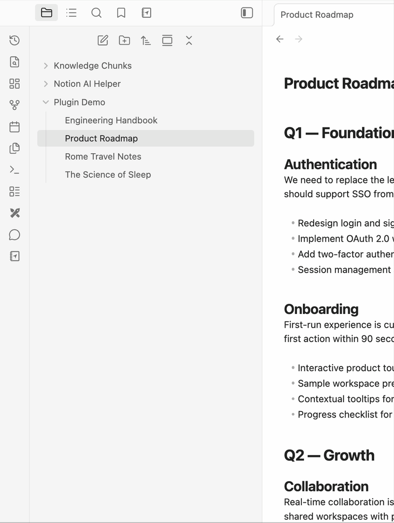 Navigate Headings Demo