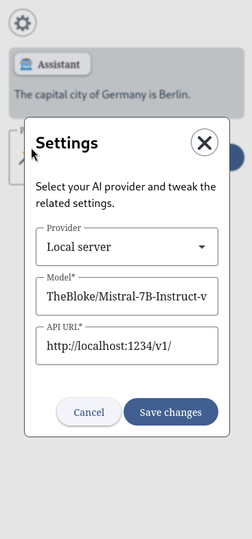 mobile light provider settings