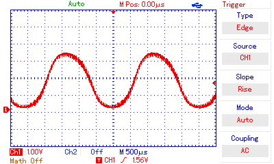 Oscilloscope View of PWM output with capacitor