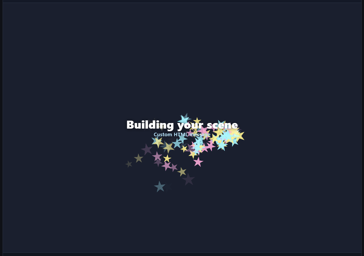 starSwarm prefab with a custom HTML label