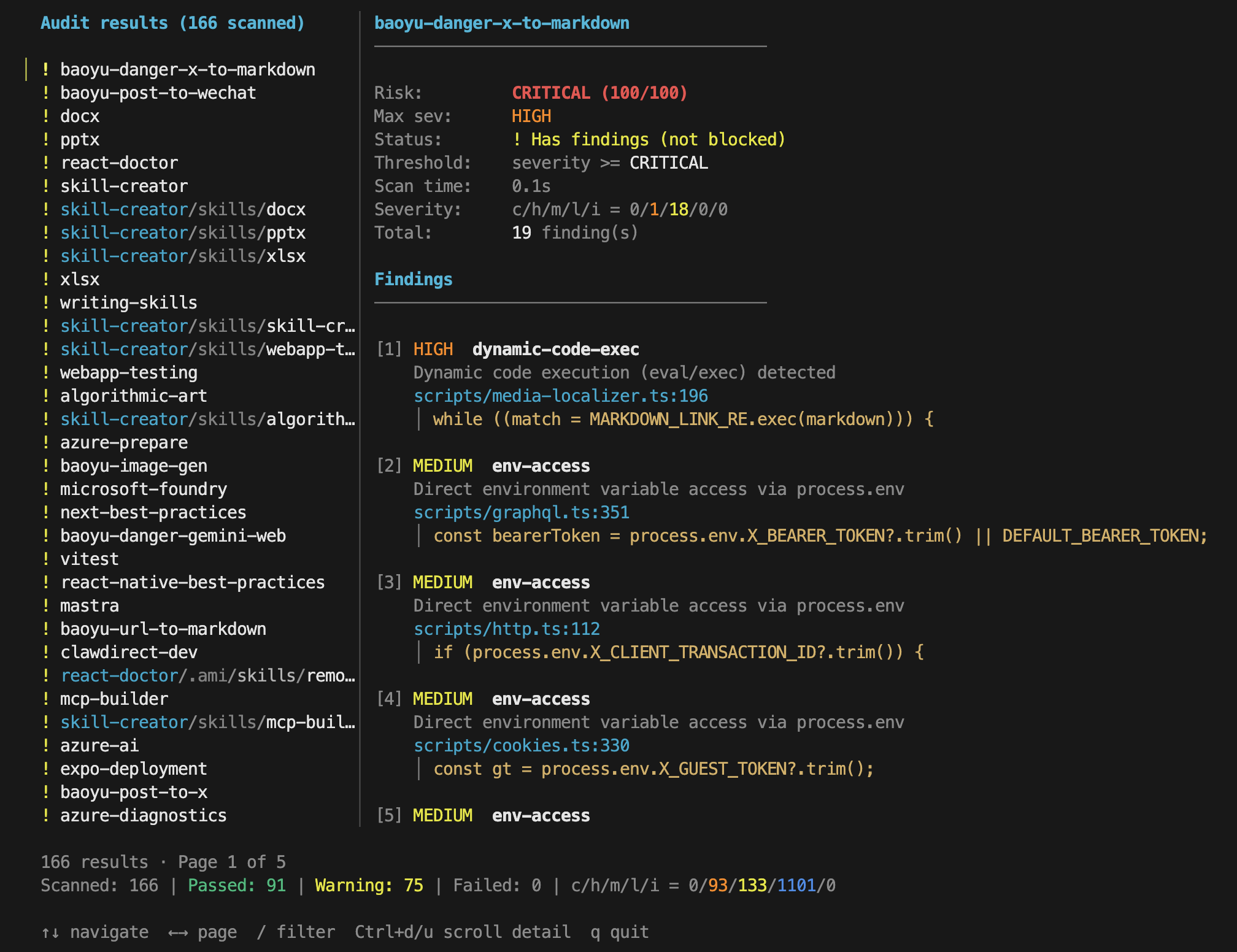 CLI install with security audit