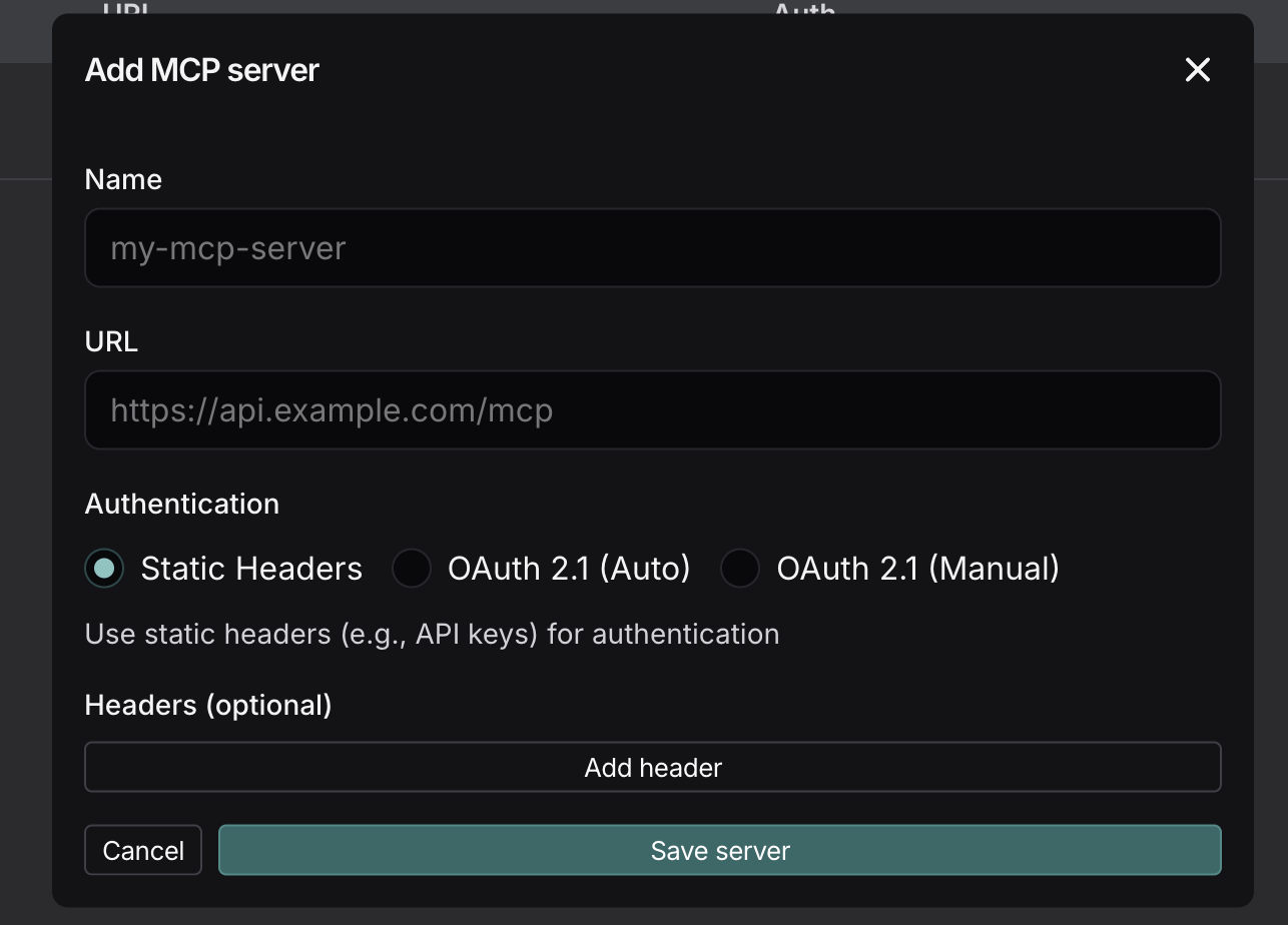 LangSmith MCP settings
