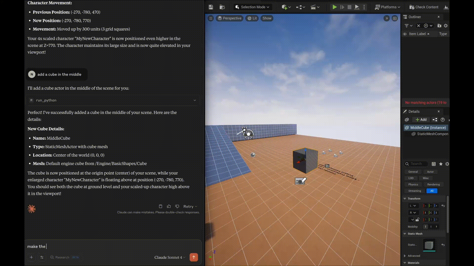 unreal-mcp screenshot