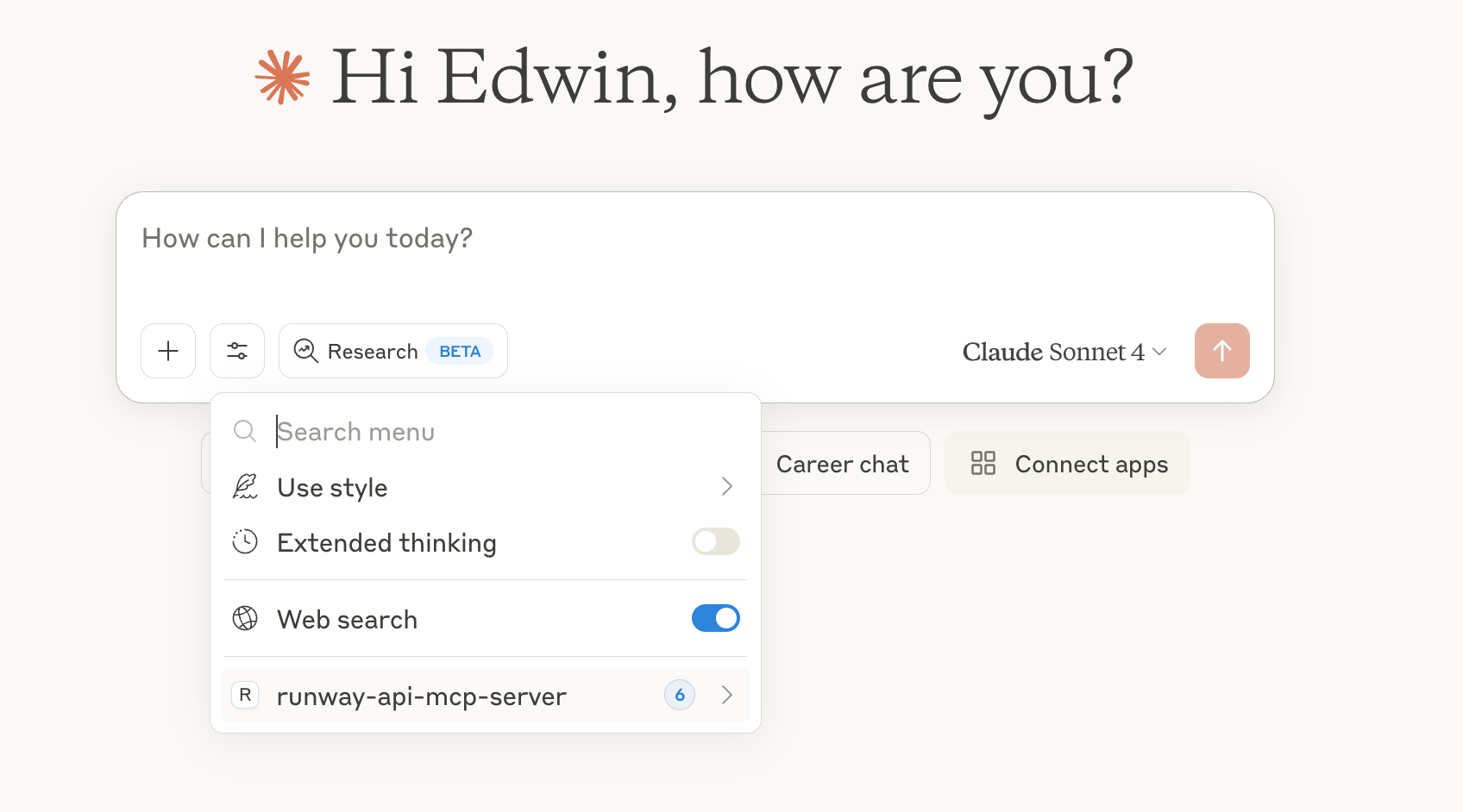 Runway MCP Server Screenshot