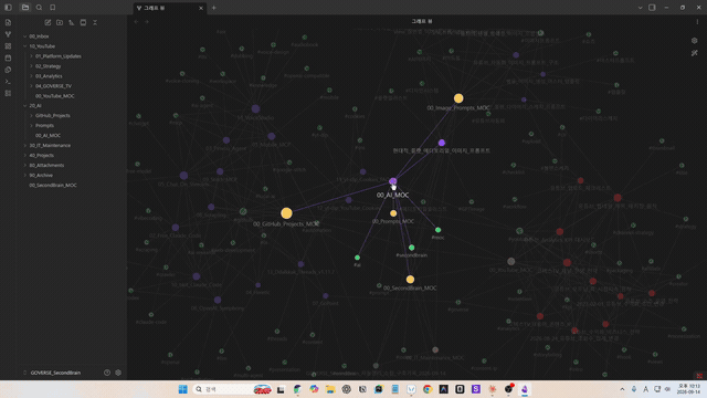 Graph Highlight Lock demo โ locking a node and extending the trail across a real vault