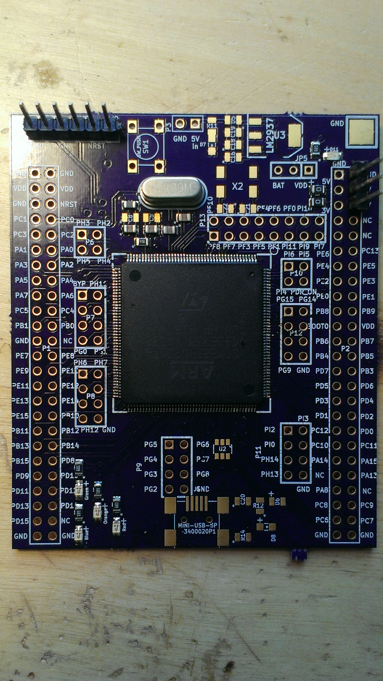 176 pin board, from the project README