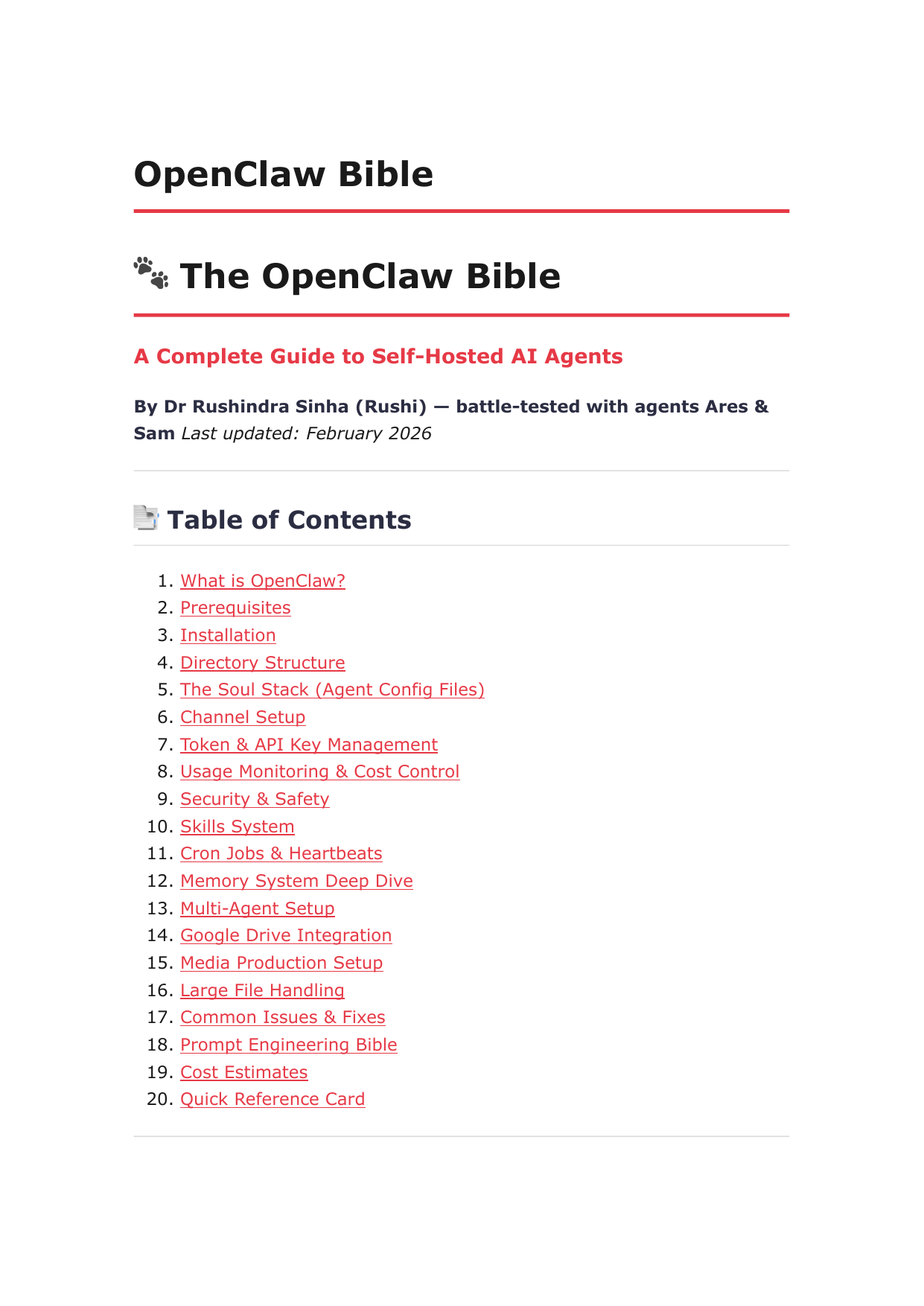 OpenClaw Bible cover